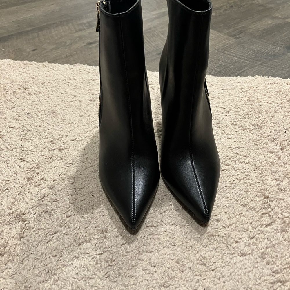 INC International Concepts Sleek Black Ankle Booties